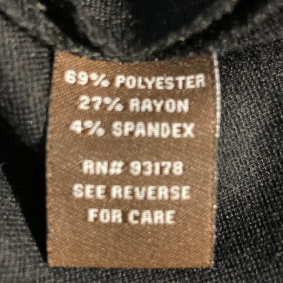 Adrienne Vittadini Black Sleeveless Knit Embossed Yolk Little Black Dress 10 - Picture 8 of 9